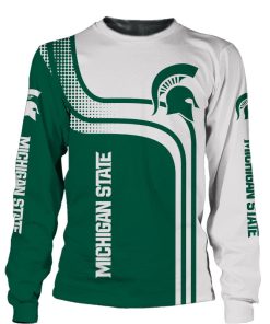 NCAA Michigan State Spartans Green White Sweatshirt
