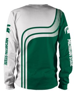 Alternative view of NCAA Michigan State Spartans Green White Sweatshirt