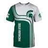 NCAA Michigan State Spartans Green White T-Shirt