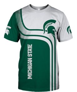 NCAA Michigan State Spartans Green White T-Shirt