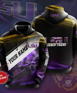 NCAA LSU Tigers Custom Name Special Style Pullover Hoodie