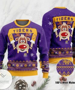 NCAA LSU Tigers Reindeer Ugly Christmas Sweater