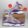 NCAA LSU Tigers Custom Name Number Camo Air Jordan 13 Shoes