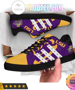 Alternative view of NCAA LSU Tigers Purple Gold Stan Smith Shoes