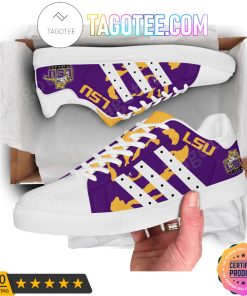 NCAA LSU Tigers Purple Gold Stan Smith Shoes
