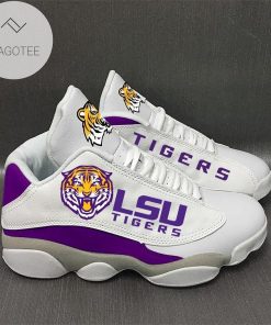 NCAA LSU Tigers White Air Jordan 13 Shoes