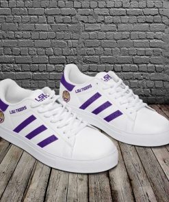Alternative view of NCAA LSU Tigers White Purple Stan Smith Shoes