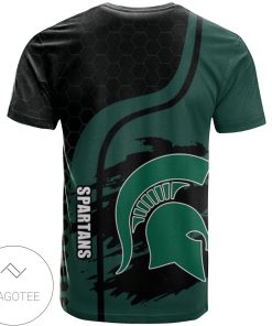 Alternative view of NCAA Michigan State Spartans Green Black T-Shirt