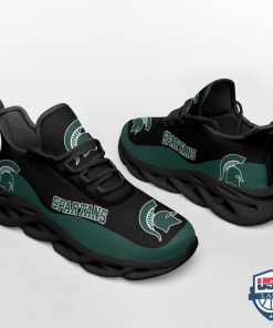 NCAA Michigan State Spartans Green Black Max Soul Shoes - Image 4