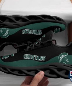 NCAA Michigan State Spartans Green Black Max Soul Shoes - Image 3