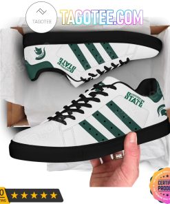 Alternative view of NCAA Michigan State Spartans White Stan Smith Shoes