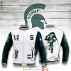 NCAA Michigan State Spartans White Baseball Jacket