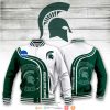 NCAA Michigan State Spartans Green White Baseball Jacket