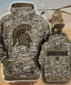 NCAA Michigan State Spartans Camo Pullover Hoodie