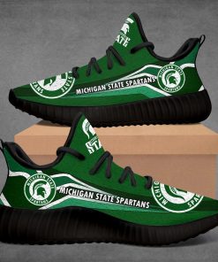 NCAA Michigan State Spartans Green Logo Reze Sneakers