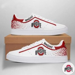 NCAA Ohio State Buckeyes White Stan Smith Shoes