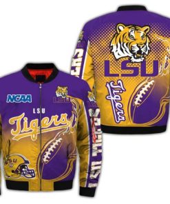NCAA LSU Tigers Purple Gold Bomber Jacket