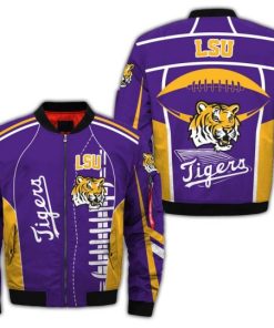 NCAA LSU Tigers Purple Bomber Jacket