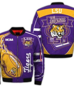 NCAA LSU Tigers Fire Ball Bomber Jacket