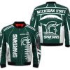 NCAA Michigan State Spartans Green Bomber Jacket