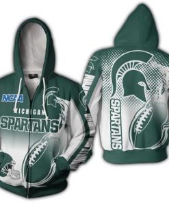 NCAA Michigan State Spartans Fire Ball Zip Up Hoodie