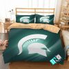 NCAA Michigan State Spartans Logo Green Bedding Set