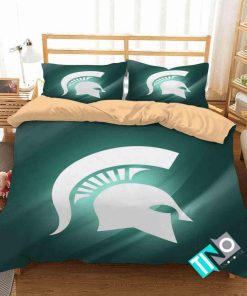 NCAA Michigan State Spartans Logo Green Bedding Set
