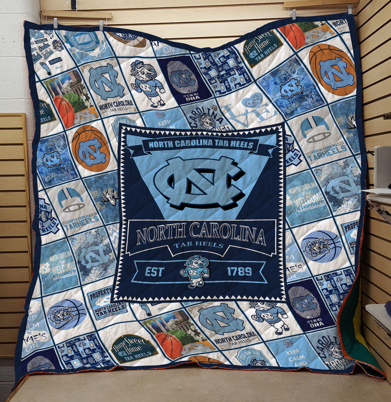 NCAA North Carolina Tar Heels EST 1789 Quilt Blanket