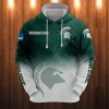 NCAA Michigan State Spartans Green White Logo Pullover Hoodie