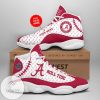 NCAA Alabama Crimson Tide Custom Name Red White Style Air Jordan 13 Shoes