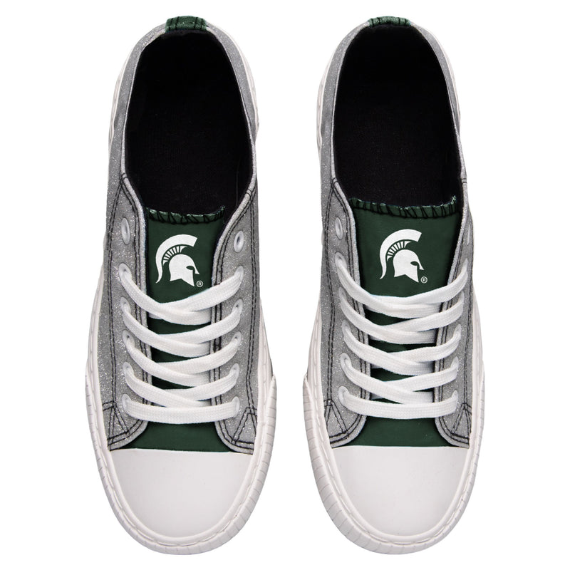 NCAA Michigan State Spartans White Low Top Shoes - Image 3