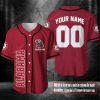 NCAA Alabama Crimson Tide Custom Name Number Red Baseball Jersey
