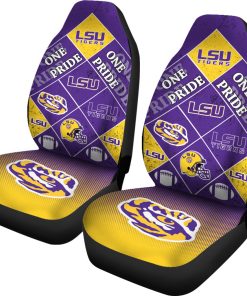 Alternative view of NCAA LSU Tigers Pride Flag Car Seat Covers