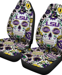 Alternative view of NCAA LSU Tigers Party Skull Car Seat Covers
