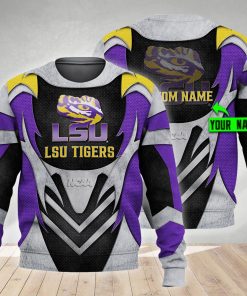 NCAA LSU Tigers Custom Name Metal Sweatshirt
