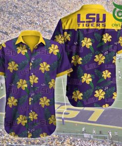 NCAA LSU Tigers Purple Gold Hawaiian Shirt