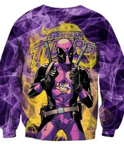 Alternative view of NCAA LSU Tigers Deadpool Sweatshirt