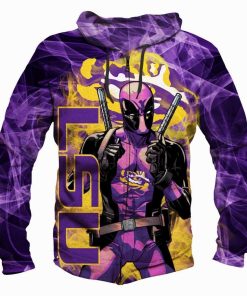 NCAA LSU Tigers Deadpool Zip Up Hoodie