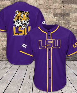 NCAA LSU Tigers Purple Baseball Jersey