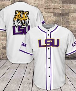 NCAA LSU Tigers White Baseball Jersey
