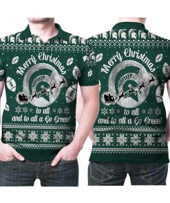NCAA Michigan State Spartans To All And To All A Go Green Polo Shirt
