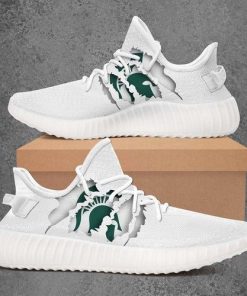 NCAA Michigan State Spartans Tearing Open Logo Yeezy Boost Sneakers
