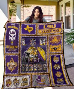 NCAA LSU Tigers Logo Quilt Blanket