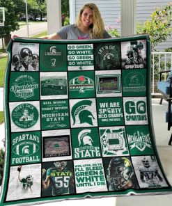 NCAA Michigan State Spartans Quilt Blanket V3