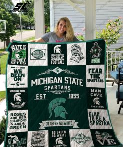 NCAA Michigan State Spartans EST 1855 Quilt Blanket