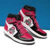 NCAA Ohio State Buckeyes Red White Air Jordan 1 High Sneakers