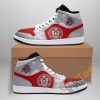 NCAA Ohio State Buckeyes Red Gray Air Jordan 1 High Sneakers