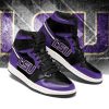 NCAA LSU Tigers Purple Black Air Jordan 1 High Sneakers