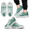 NCAA Michigan State Spartans Green Running Shoes