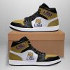 NCAA LSU Tigers Gold White Air Jordan 1 High Sneakers